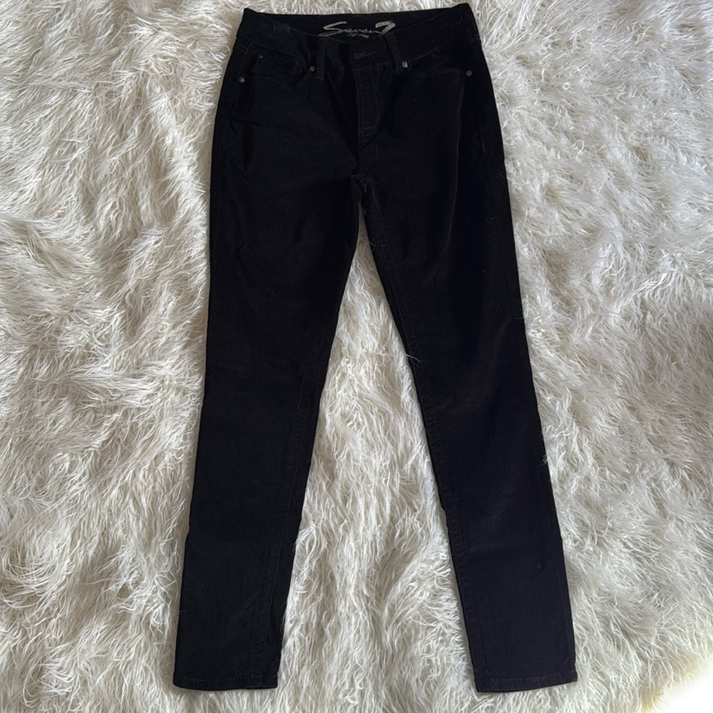 Suede Black Pants size 4. Worn once.